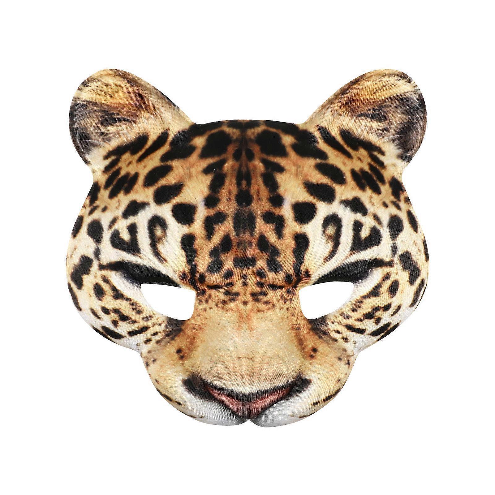 Half Leopard Mask for Men, Fine Craftsmanship, Versatile Use in Various Celebrations