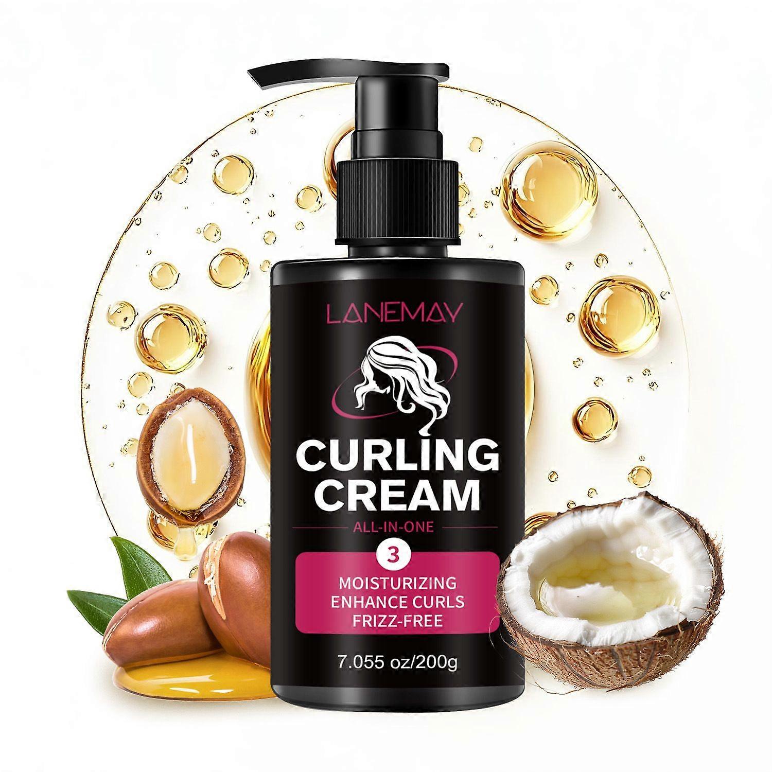 Curl Defining Cream, Professional Curl Cream, Defining Curl Cream für lockiges und welliges Haar, Curl Cream für feines oder dickes Haar, Moisturizing Enhance Cur