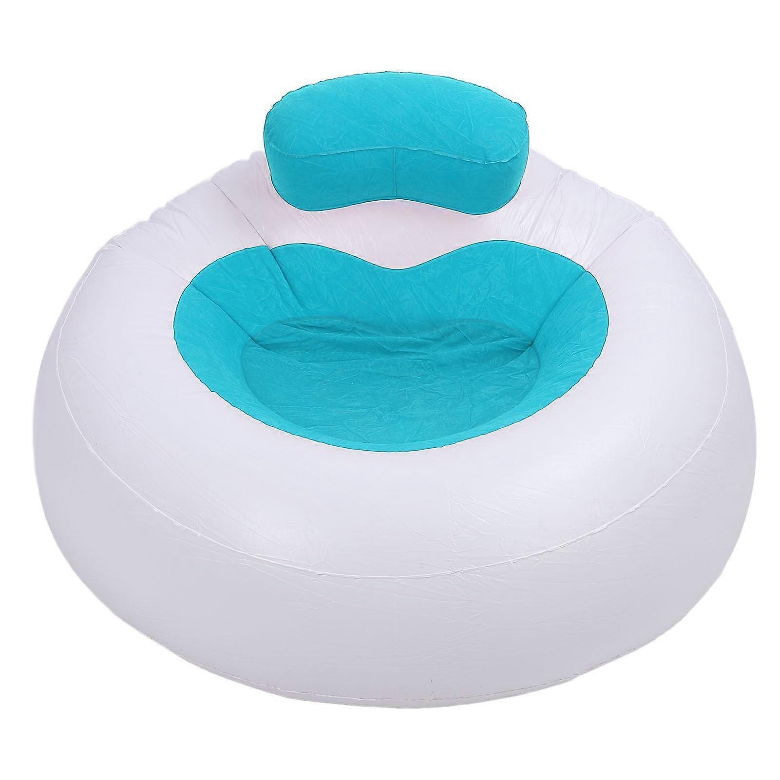 Inflatable Sofa - Portable Inflatable Lounge Chair for Bedroom and Outdoor Use, Blue Color, Comfortable Design