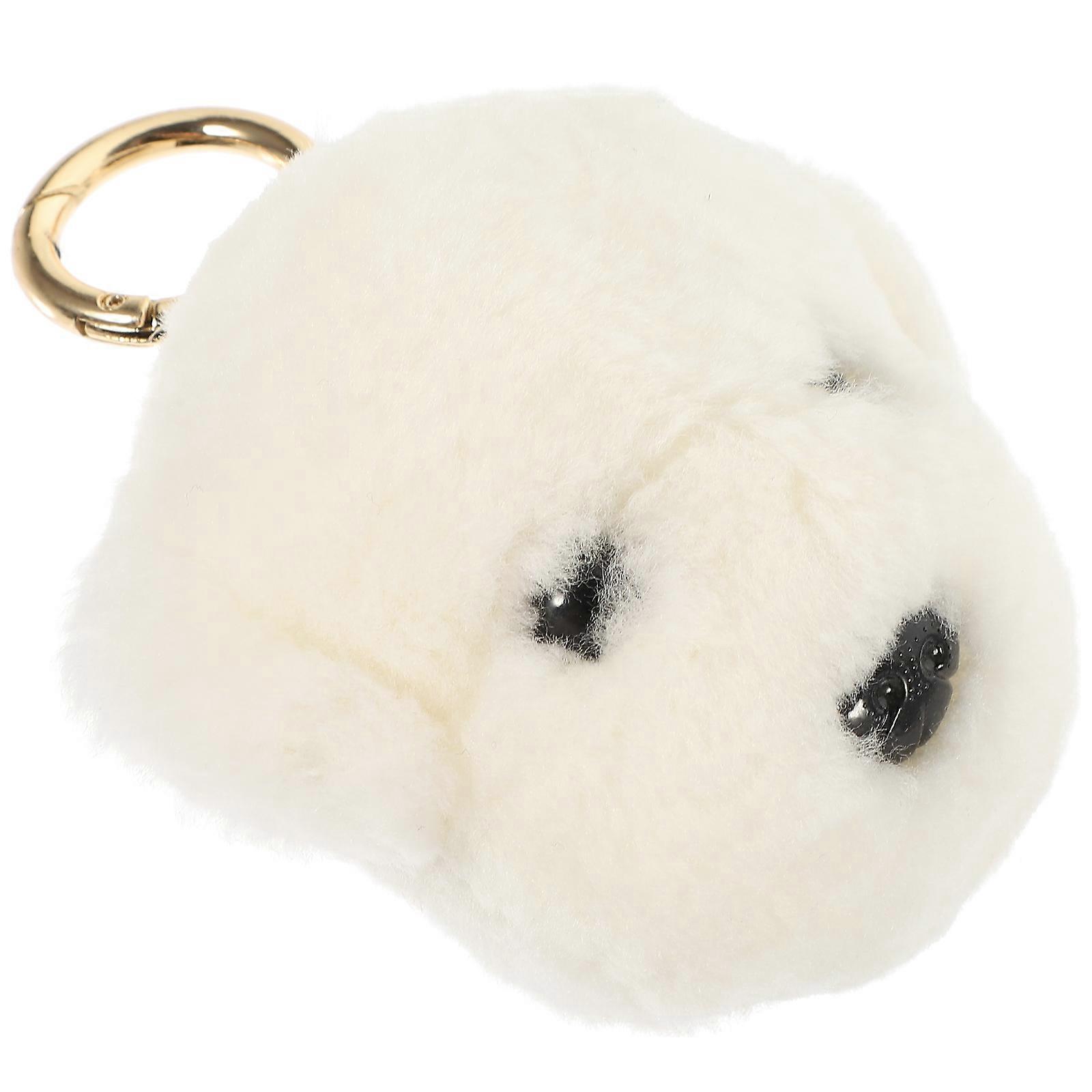 מחזיק מפתחות תליון כלב קטיפה חמוד, קישוט קסם תיק גור מצויר מסוגנן, מתנה מושלמת לחג המולד וימי הולדת