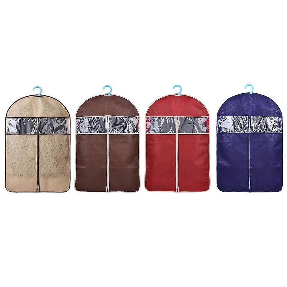 Dark Red Clothes Cover Water Resistant Garment Organizer with Transparent Window for Easy Viewing and Dust Protection