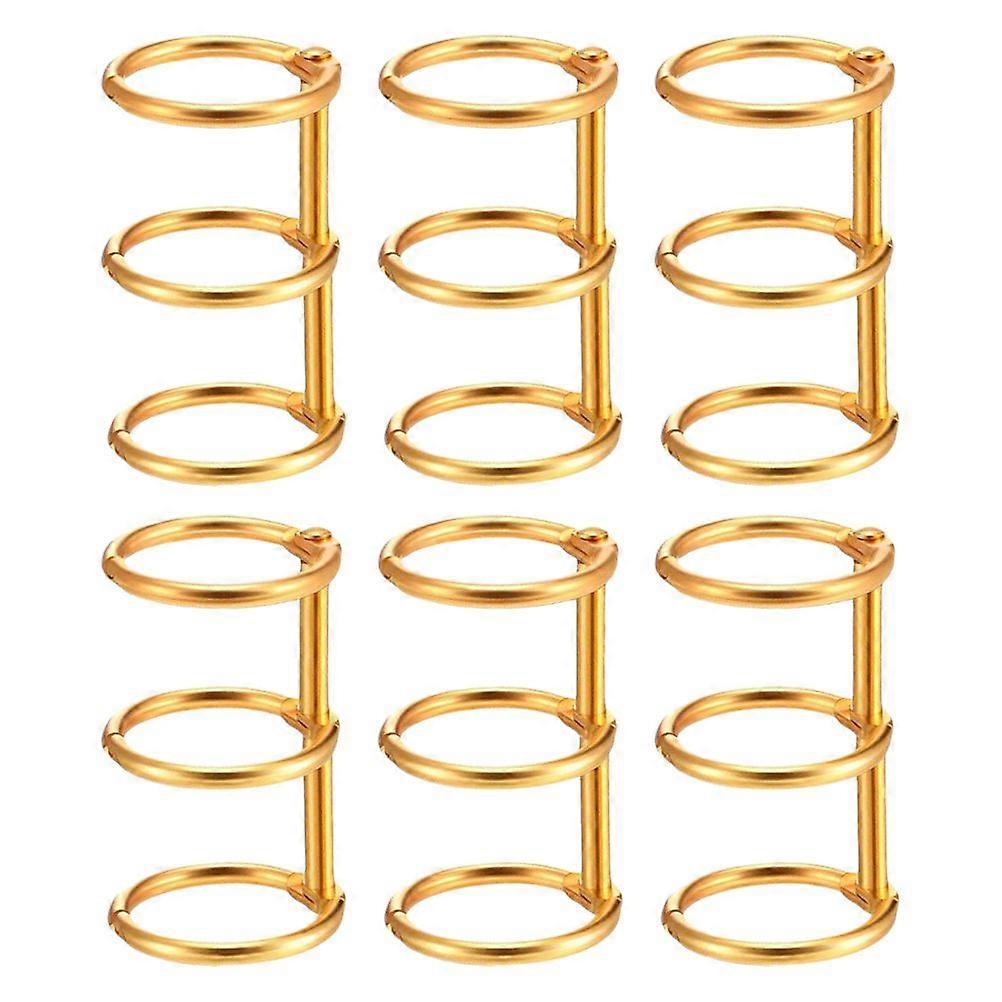 6pcs Practical Binding Rings Loose Leaf Binding Ring DIY Notebook Coils