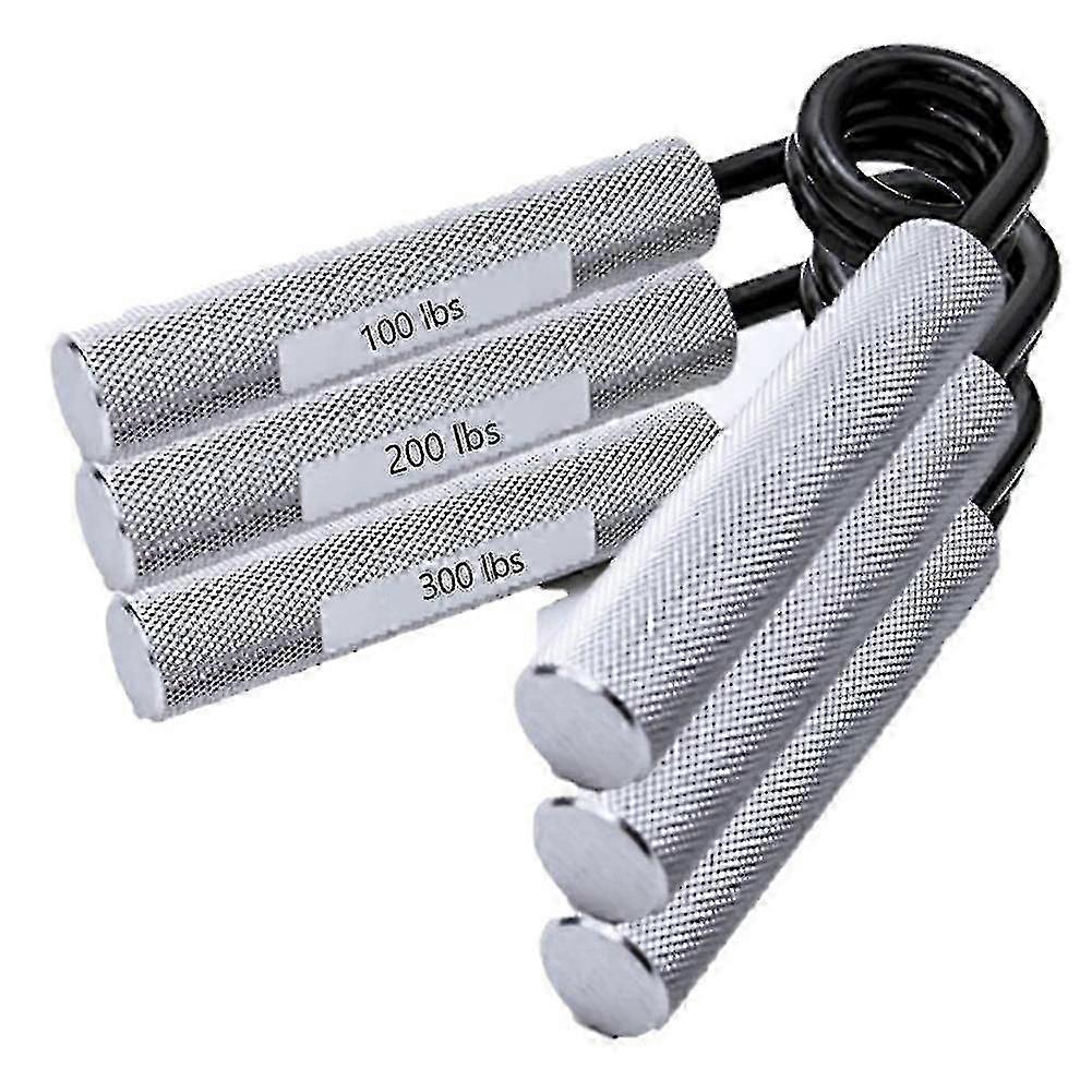 مجموعة تقوية قبضة اليد المعدنية المكونة من 3 (100 رطل ، 200 رطل ، 300 رطل) لتدريب قوة المعصم والساعد