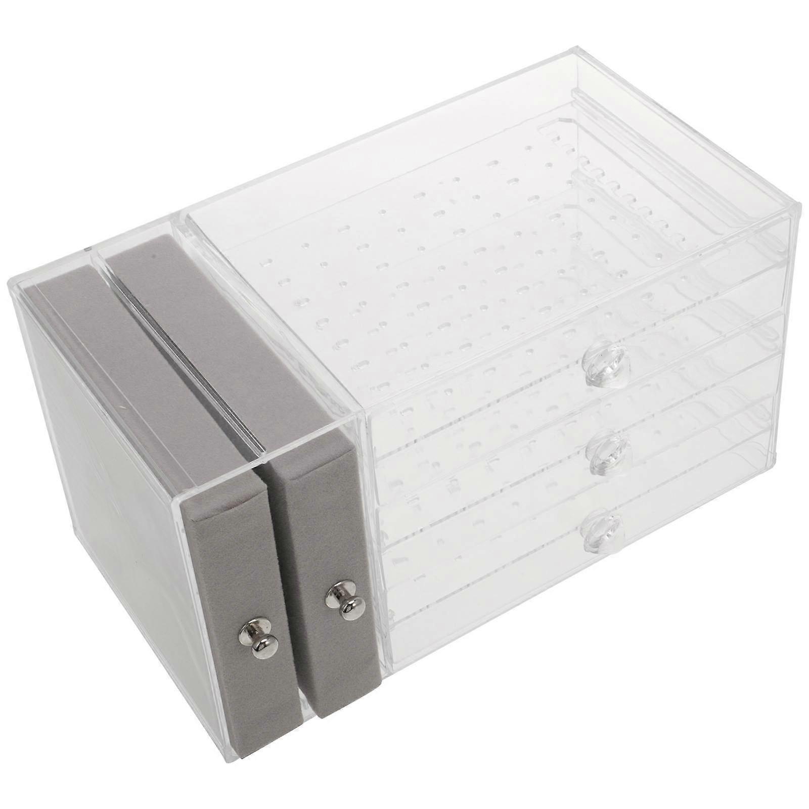 Jewelry Organizer 1Pcs White Plastic Earring Display Rack Versatile Storage Space-Saving for Display