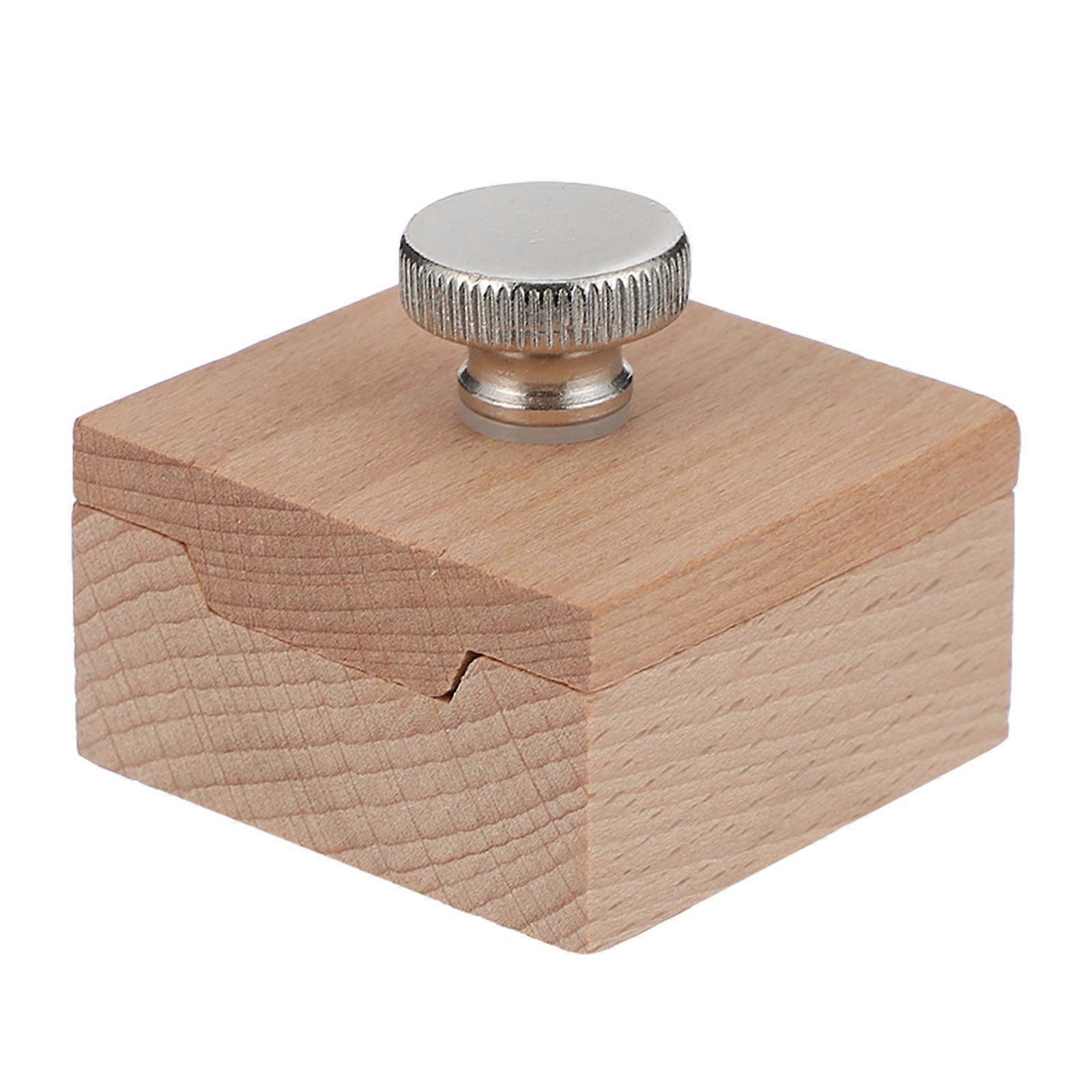 Wood Sanding Block Handcraft Polishing Tool Sand Paper Retaining Block Artisans 4.5X4.5X2.5CM Sanding 1Pcs