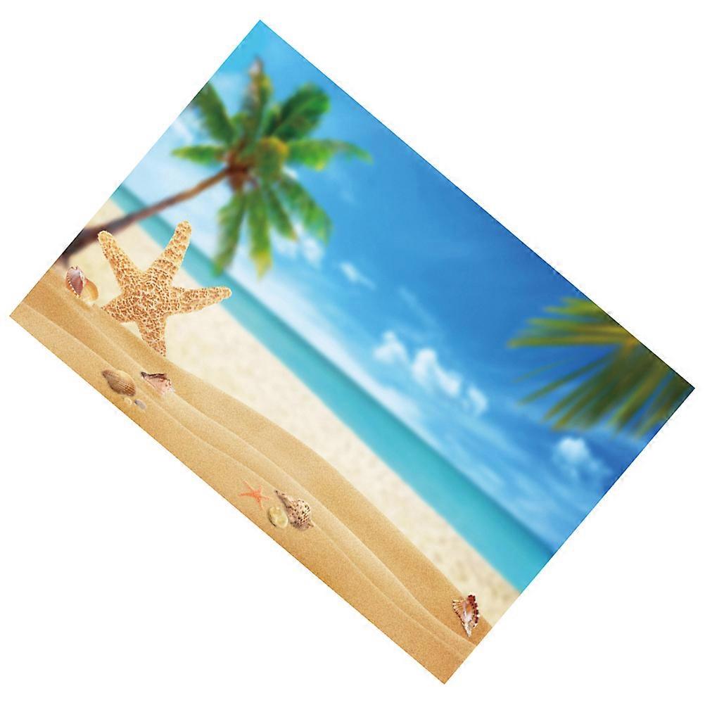 Seaside Photo Background Hawaiian Landscape Prop Backdrop Seaside Hanging Photography Cloth Rectangular Assorted Color 180X110cm Home Decoration 1Set