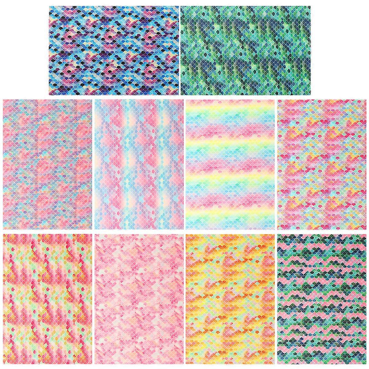Chunky Glitter For Crafts Rectangular Diy Craft Assorted Color 10Pcs