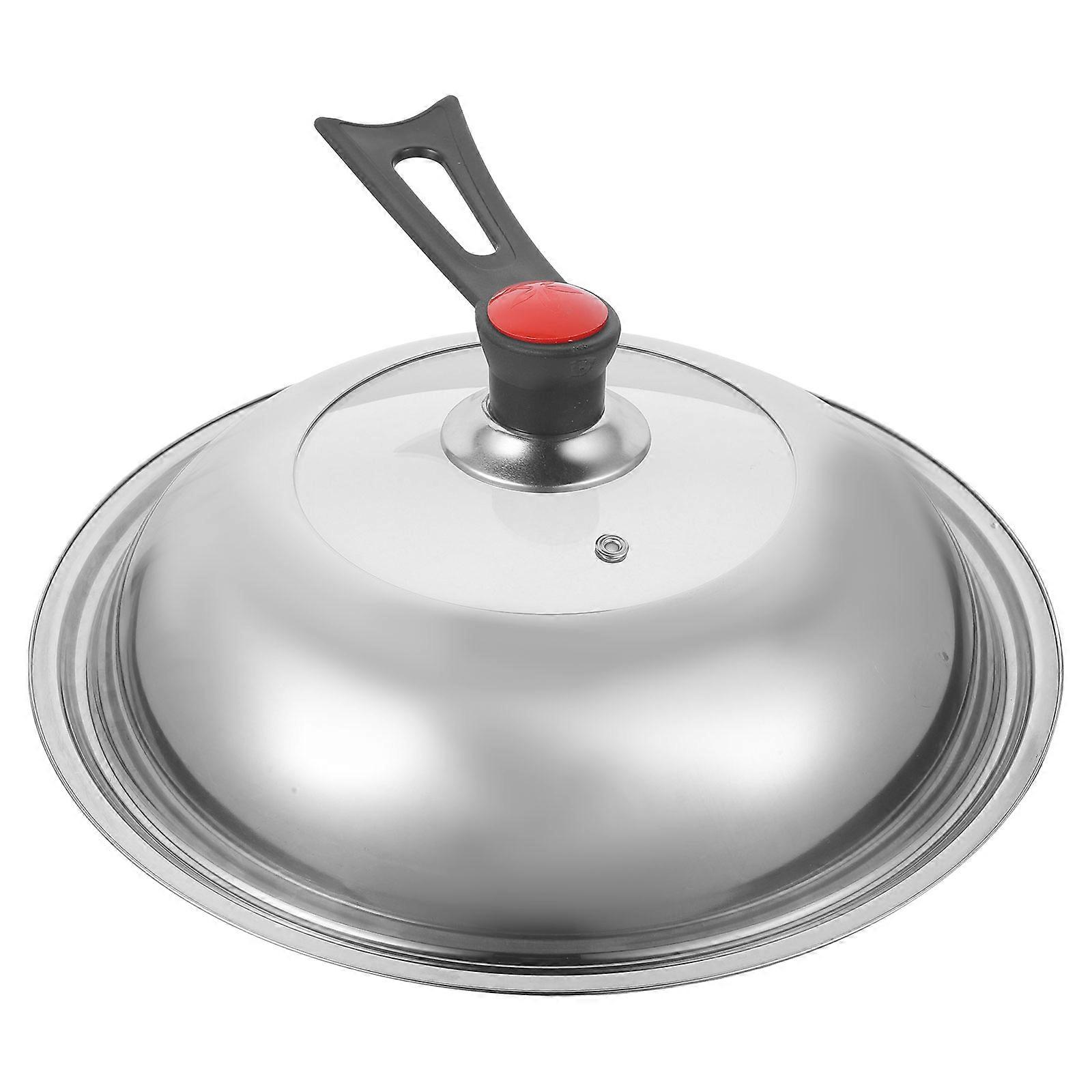 Universal Pot Lid Stainless Steel Pan Cover For Daily Cooking Assorted Color 13.4x13.4x5.1in Heat-Resistant 1Pack
