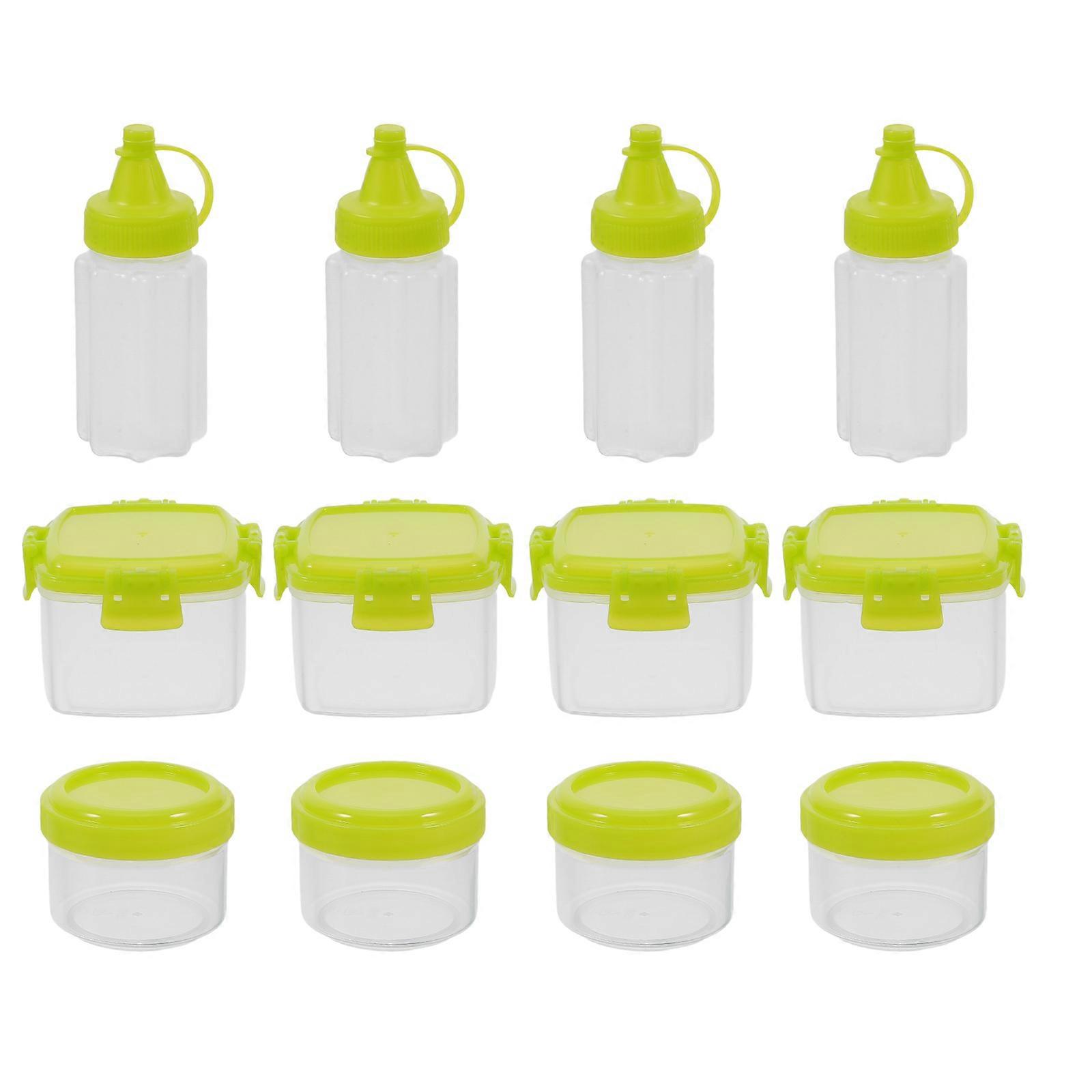 12 Pack Mini Ketchup Bottles, Portable Squeeze Containers for Spices, Salt, Sugar, Pepper – Ideal for Lunch Boxes, Picnics, Camping, BBQ