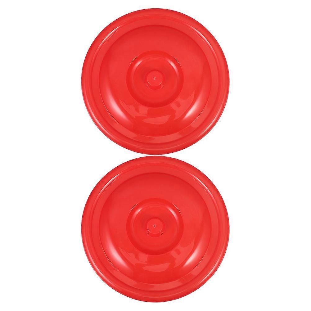 Plastic Trash Can Lids for Kitchen Bathroom Outdoor Spaces 20.00X20.00X1.50cm 2Pcs
