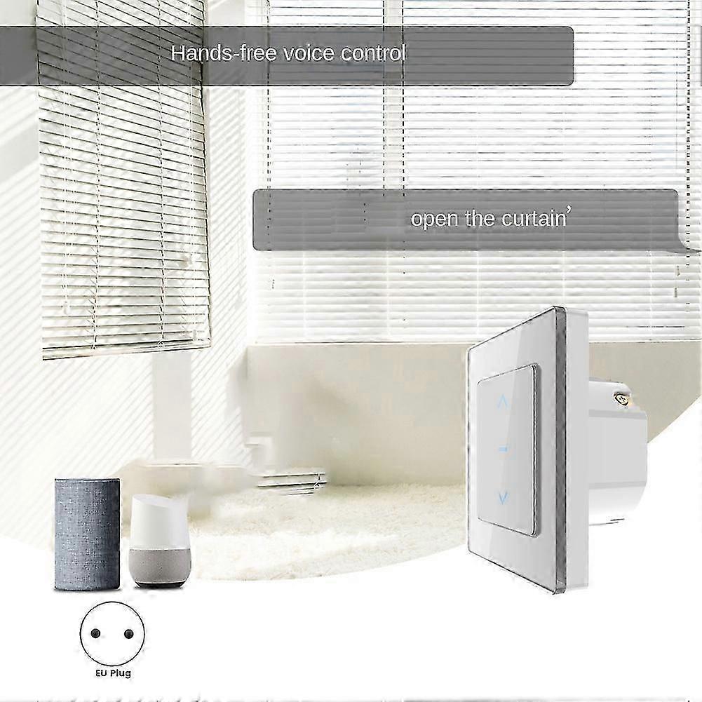 WiFi Smart Curtain Switch Touch Design black EU Plug