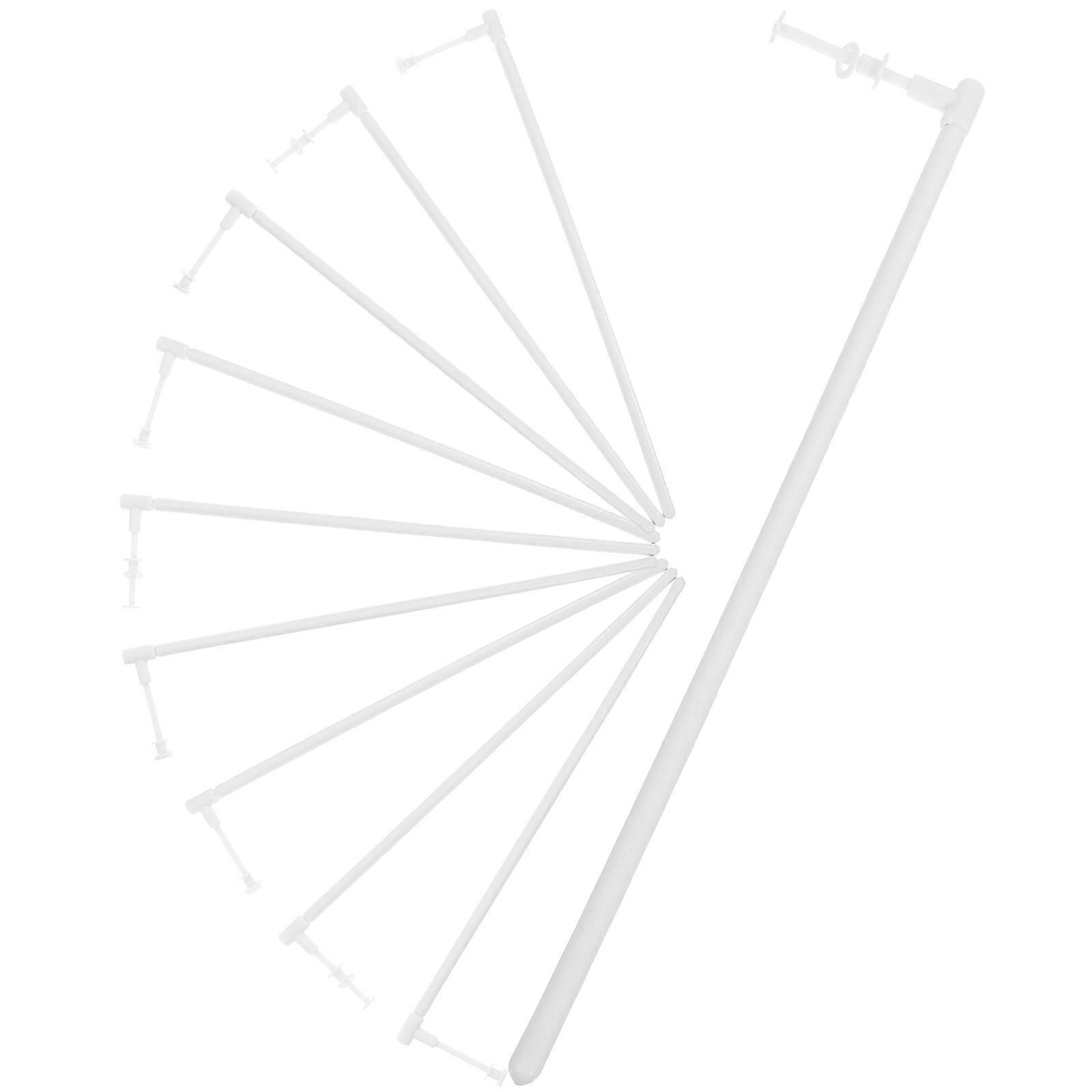 طواحين الهواء حديقة استبدال قضبان طاحونة الهواء DIY دولاب الهواء أسطواني أبيض 27.50X0.80X0.80 سم تصميم عملي 10 عبوات