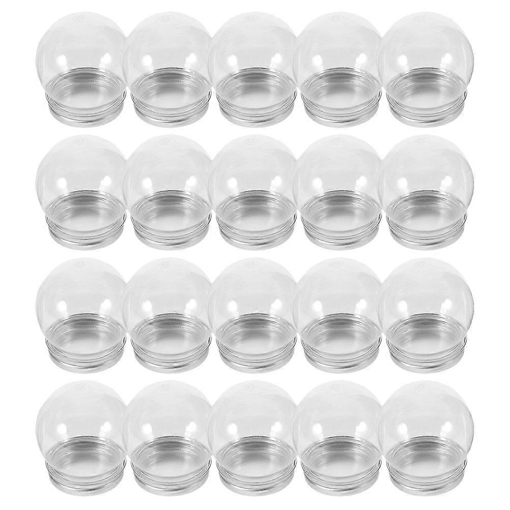Plastic Snow Globes Empty Globes For Storage Holder Round Shape 20Pcs