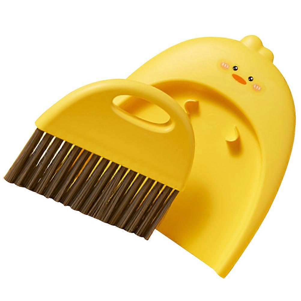 Small Broom And Dustpan Kit Desktop Cleaning Tool Plastic Material 17.00X16.00X3.00cm 1 Set