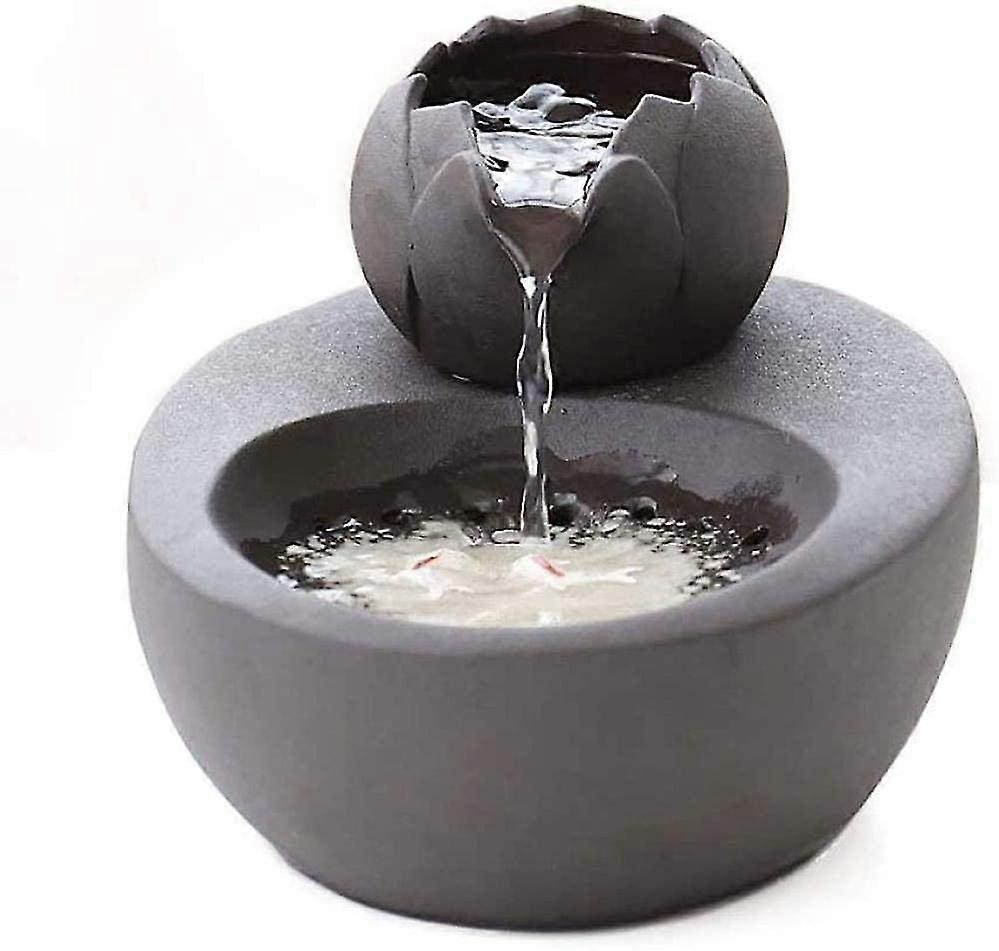 陶瓷宠物饮水机-莲花立式猫咪饮水机