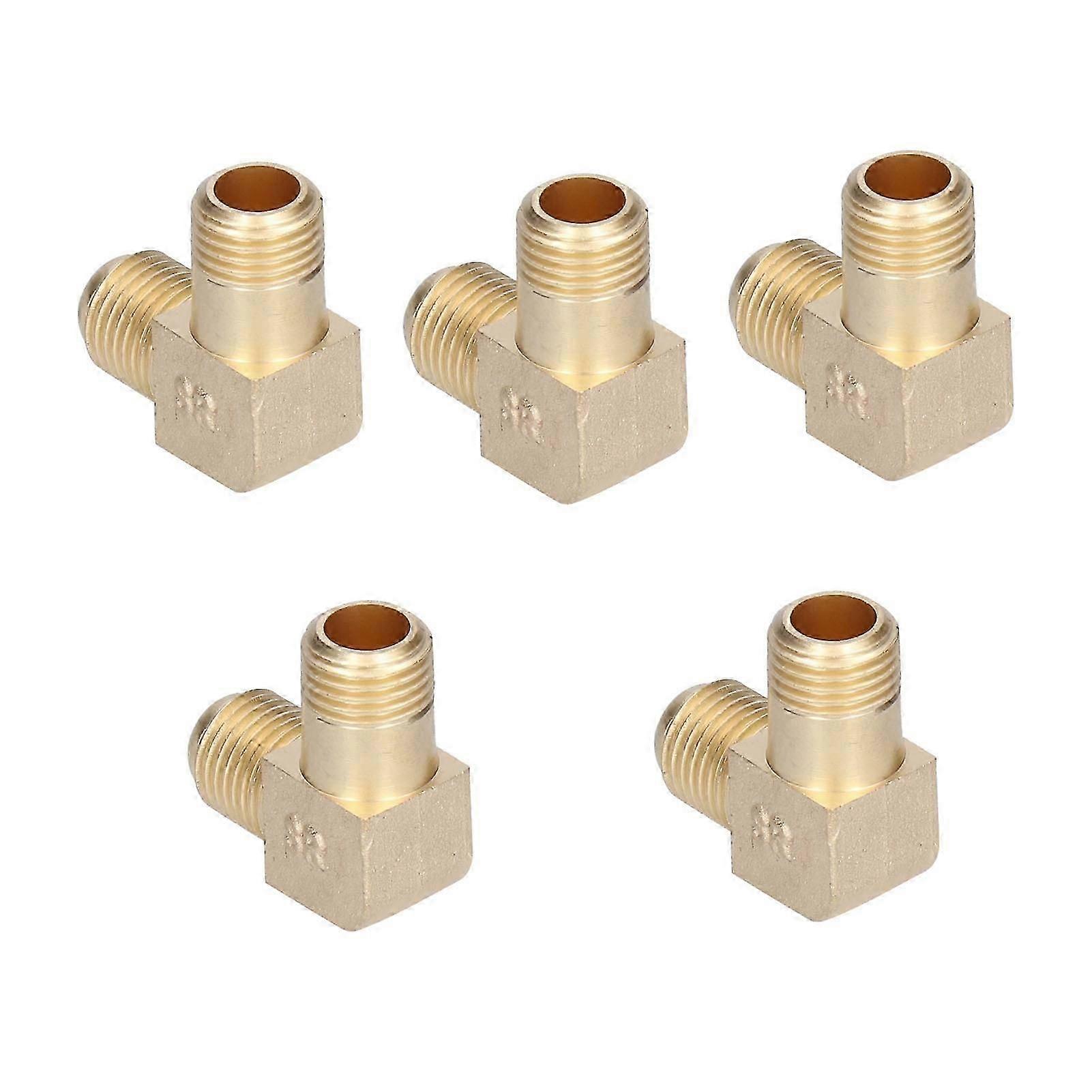 5Pcs Air Compressors Elbow Portable Mute Fitting Frequency Conversion Pneumatic EquipmentBrass