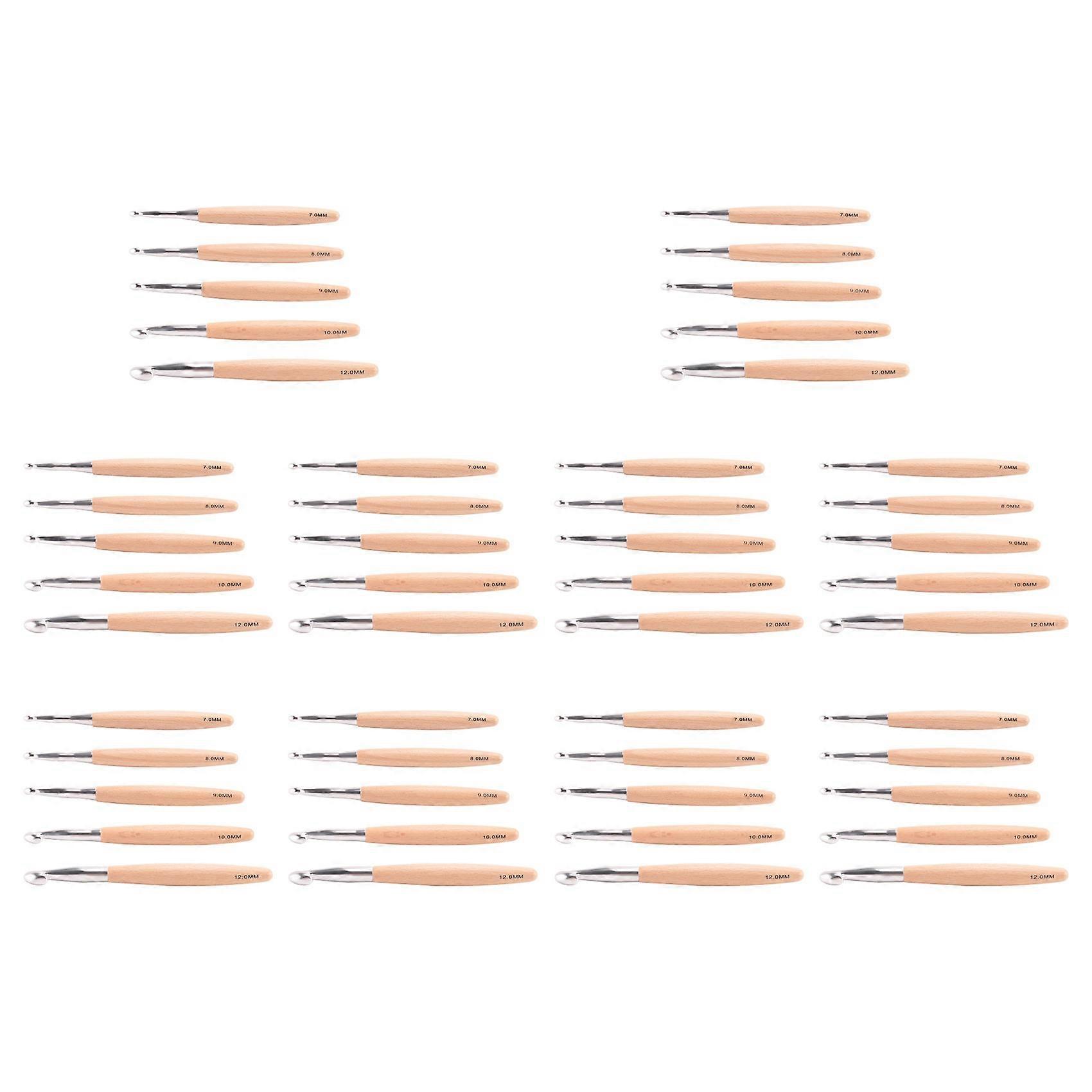 Crochet Hooks Set with Handle, for Chunky Yarn, Size 7/8/9/10/12mm