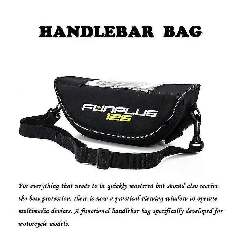 Motorcycle handlebar navigation bag Fit For  Macbor Fun Plus 125 Fun125 Plus125 handlebar storage bag dustproof and waterproof-(C