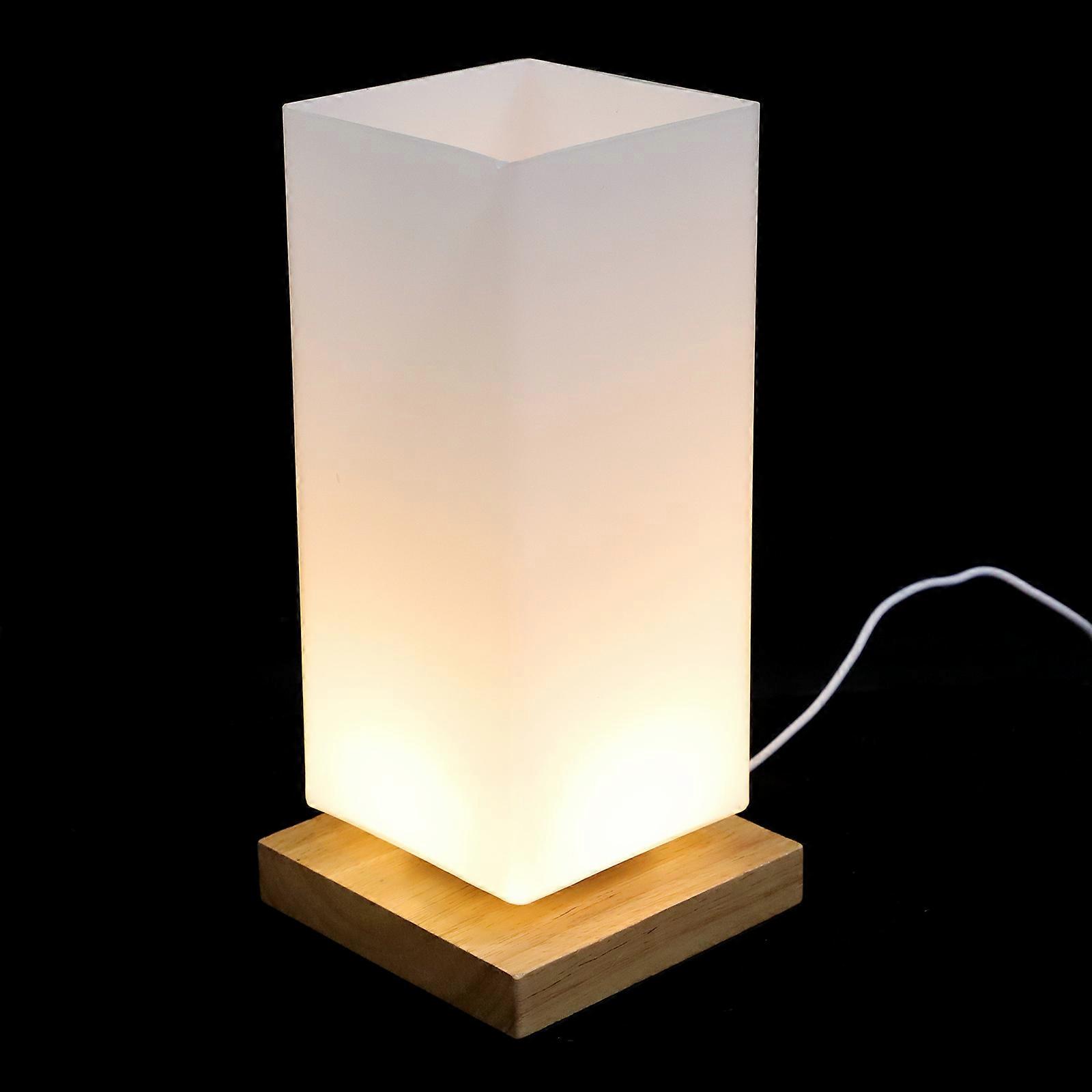 White Glass LED Bedside Lamp for Decor with Warm Lighting Effect and Durable Craftsmanship 1pc