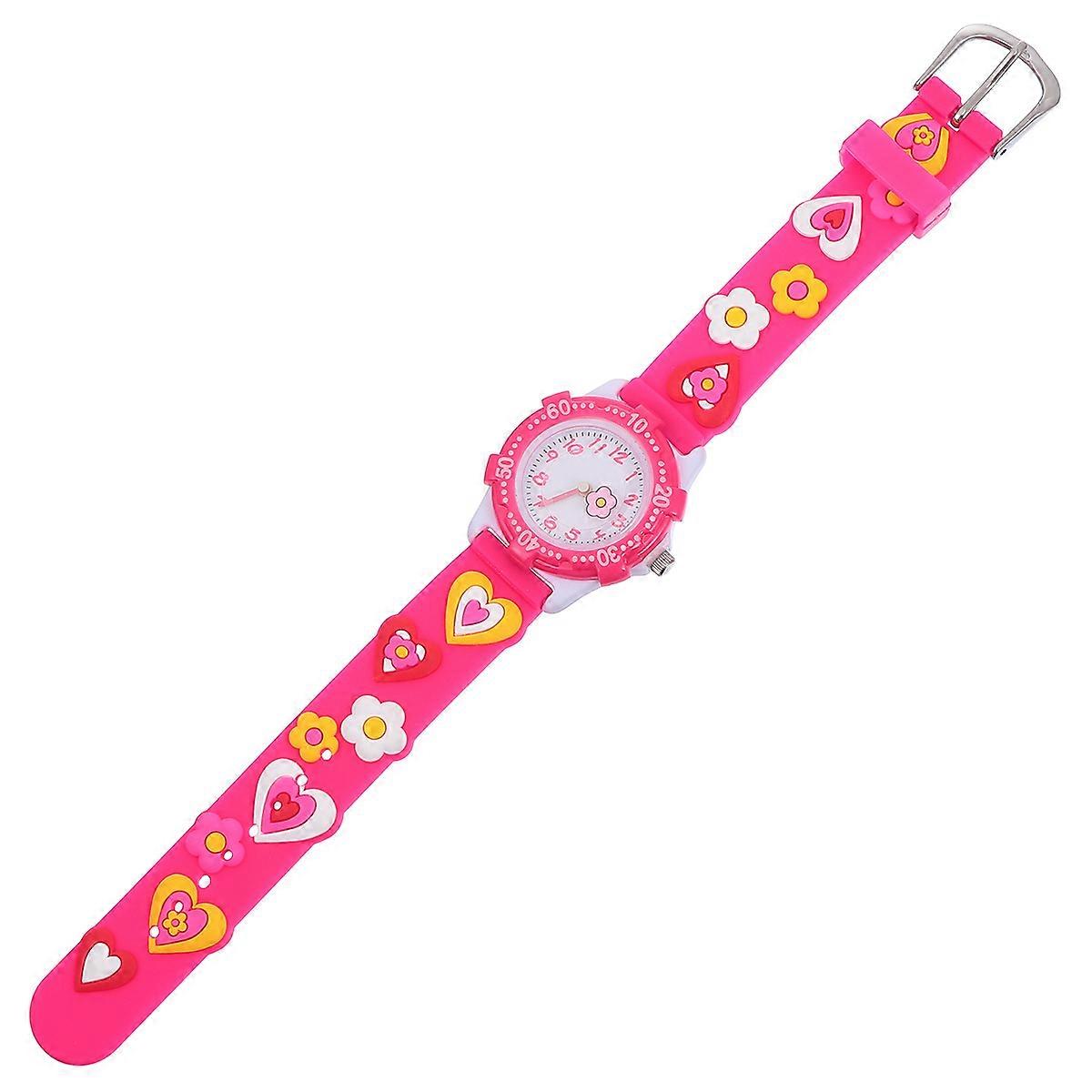 Cartoon Flower Watch for Stylish Students – Vibrant Colors, Easy to Read Dial, Comfortable Strap for Boys and Unisex Design