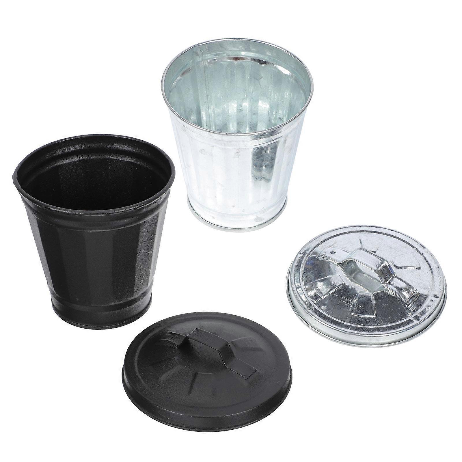Trashcan for Kitchen Garbage Containers Odor Prevention with Lid 3.73x3.54x2.36inch 2Pcs