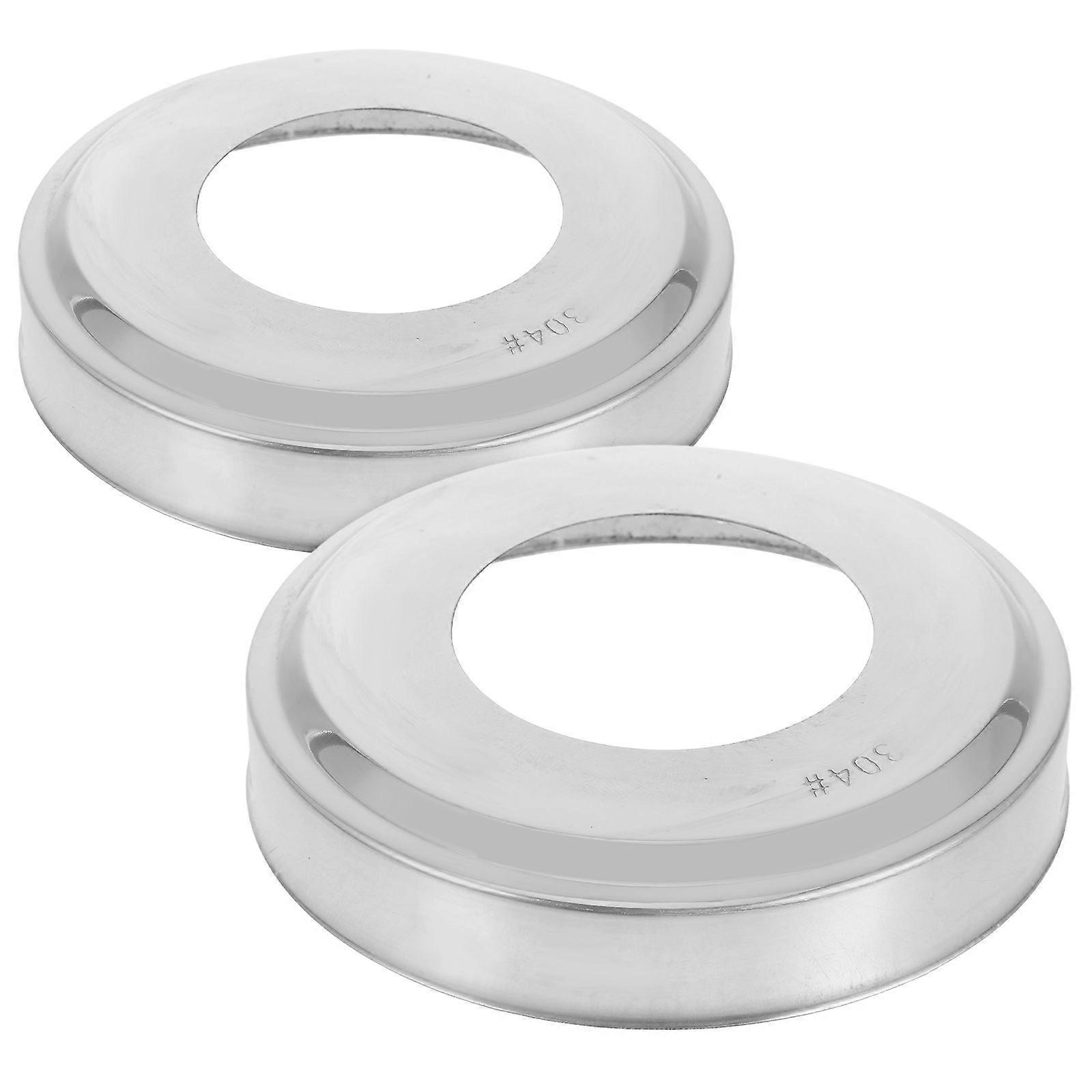 2 יחידות סולם בריכה כיסויי נירוסטה צלחת מתאימה לצינורות מעקה בריכה סולמות בריכה כיסויי מעקה לבריכות פנימיות