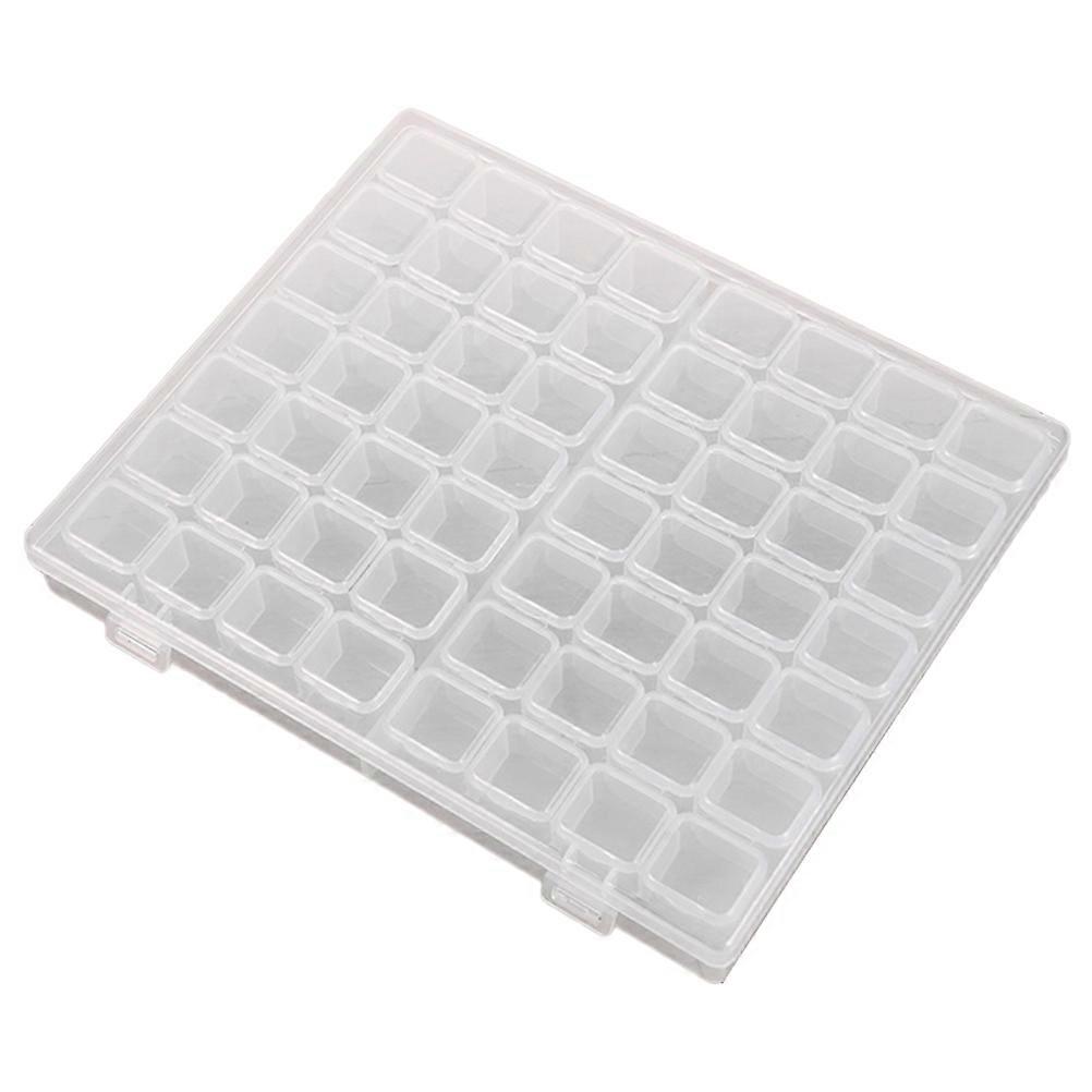 Clear Multi Compartment Jewelry Storage Box with Portable Manicure Organizer for Small Accessories – Break Resistant Transparent Plastic Bead and
