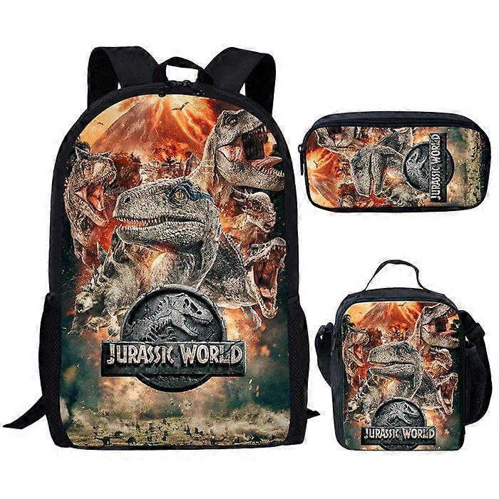 Student backpack three piece set cartoon backpack