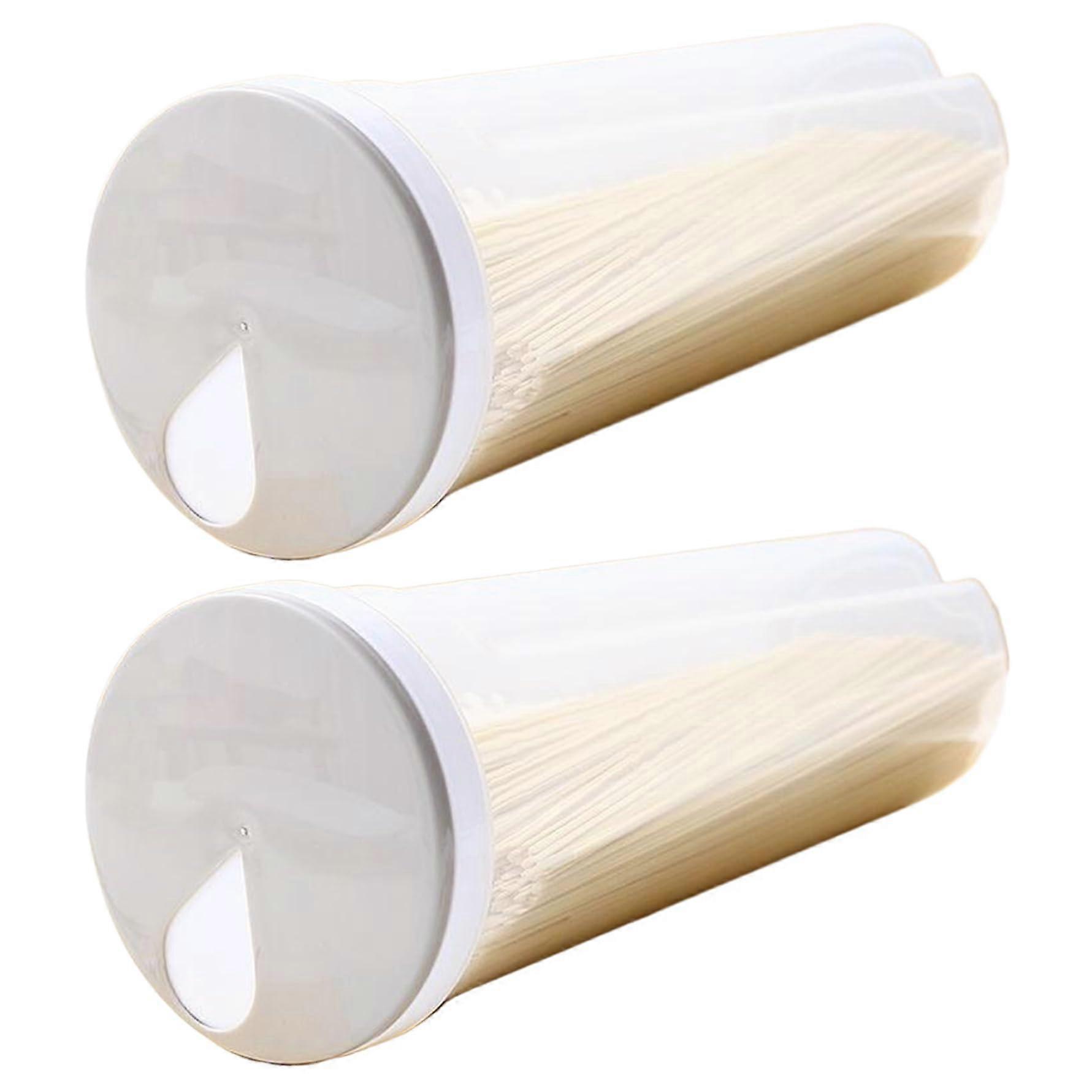Spaghetti Container Set of 2 with Rotating Portion Control, Easy Access Plastic Storage for Pasta, Grains, and Snacks