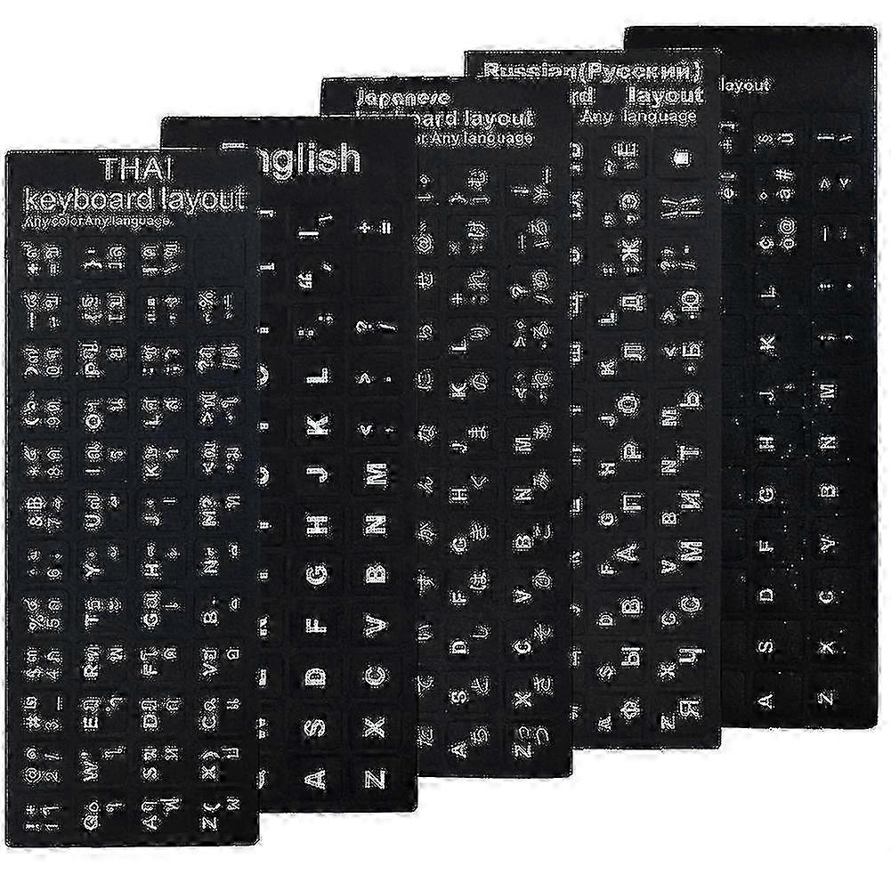 Multi-Language Keyboard Stickers for PC and Laptop