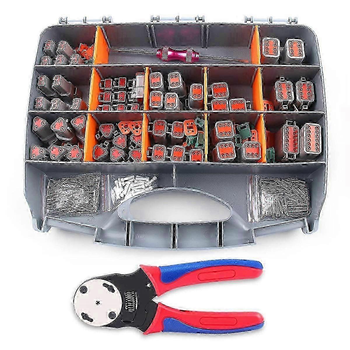 338Pcs Connector Kit - 2 3 4 6 8 12 Pin Connectors, Crimping Tool, Removal Tool, Car Electrical Connector