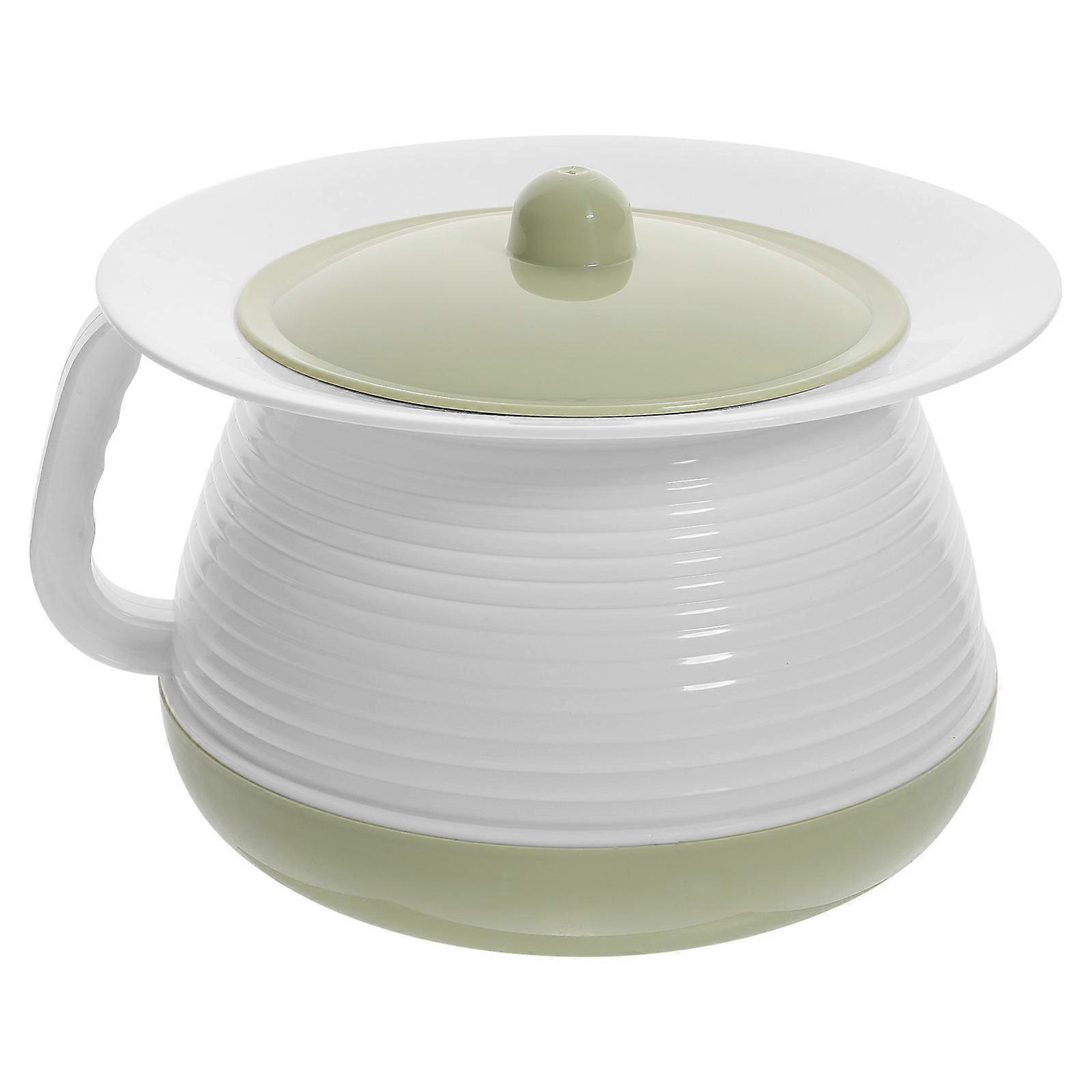 Portable Urinal for Adults Practical Chamber Pot Green 21x18.5x14cm 1 Set