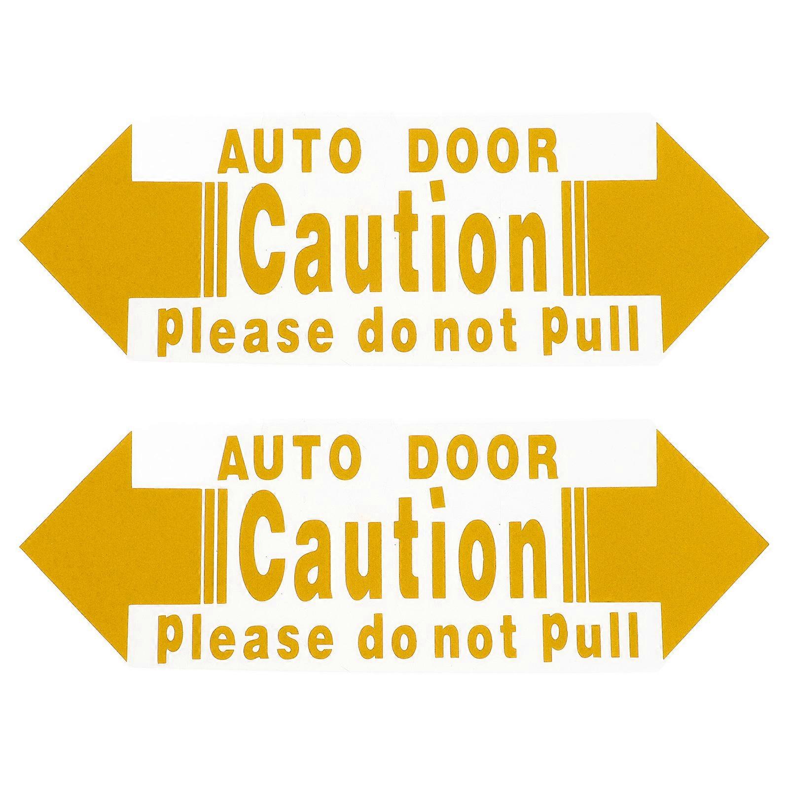 Do Not Touch Sign Automatic Door Stickers Prevent Door Scratches All Weather Conditions PVC 2Pcs