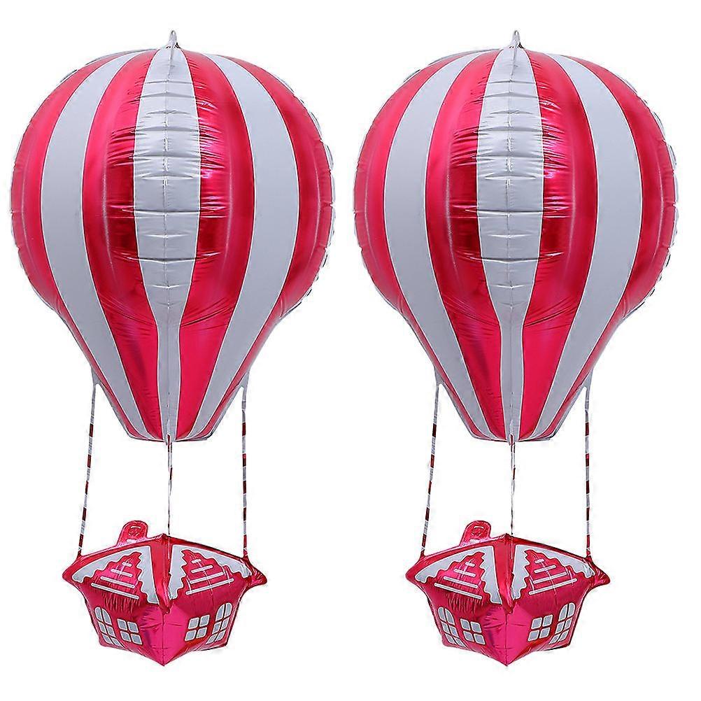 パーティーの装飾と家の装飾のための赤いアルミホイル装飾バルーン2個セット