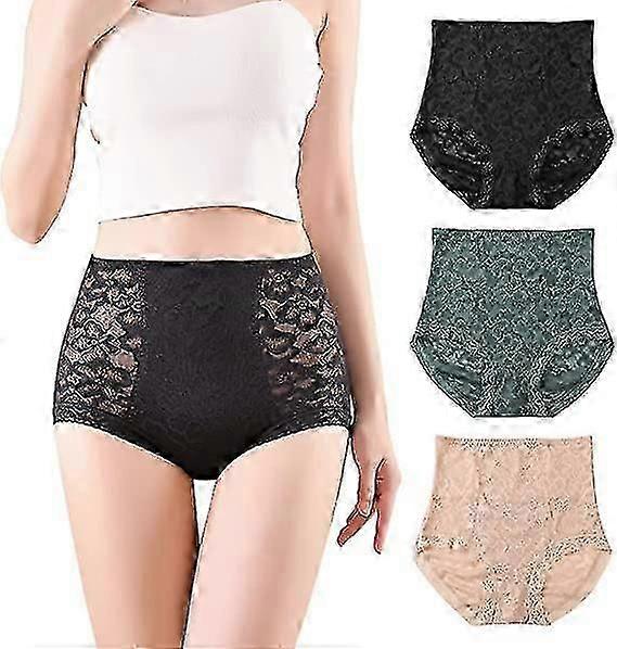 Női kényelem Magas derekú Csipke öv Bugyi Formaruha Rövidnadrág Fehérnemű