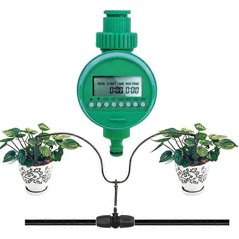 Watering Timer, Automatic Garden Watering, Waterproof LCD Display Watering Controller for Plants, Lawn, Garden, Vegetable Planting