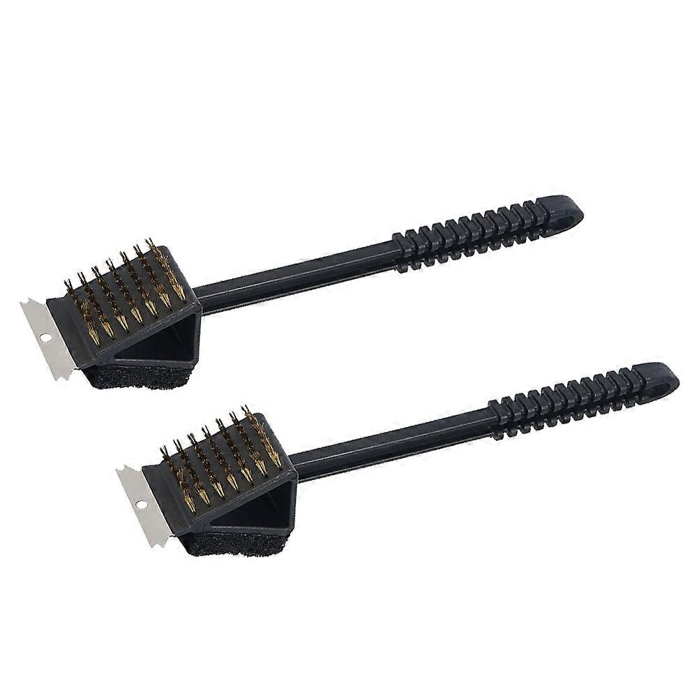 2pcs 3 in 1 BBQ Brush Cleaner Scrubber