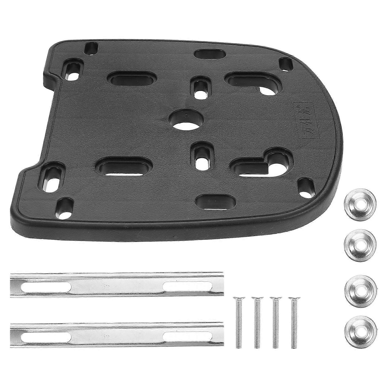Motorcycle Rear Luggage Box Base Plate Support with Antishake Strips for Enhanced Stability, Universal Fit for Motorcycles and Scooters
