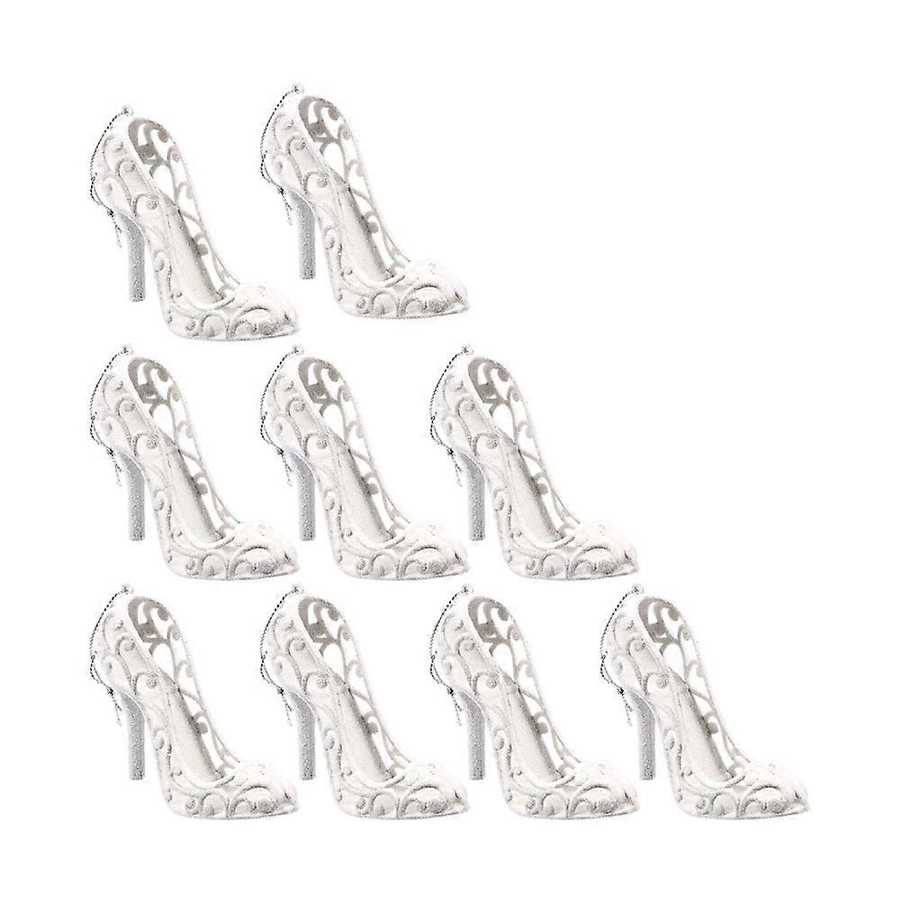 Mini High Heels Pendant Set Silver 7X7X3CM Scene Layout Christmas Tree Hanging Decor