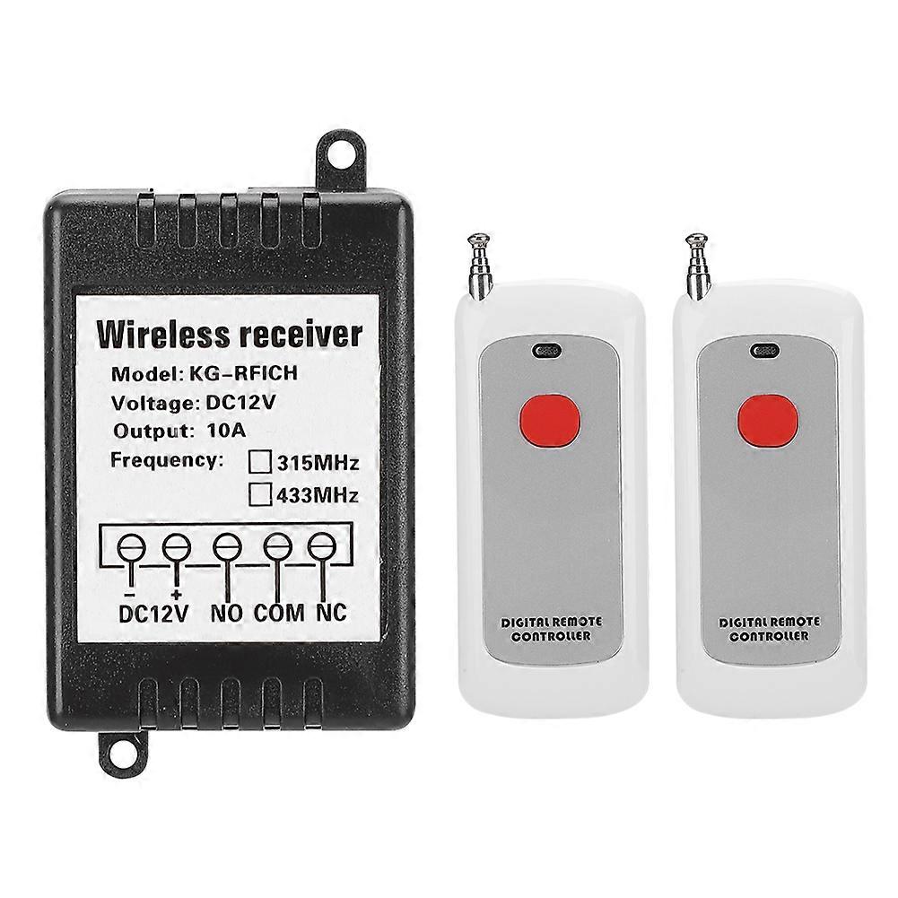 12V Single Channel Remote Control Switch Transmitter Receiver Set 1 Button Learning Code 3280.8ft