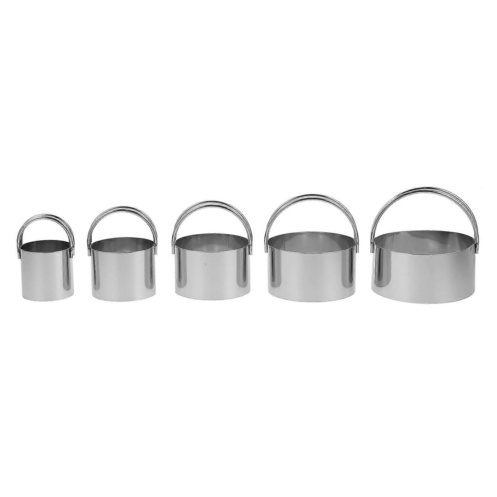 5pcs Round Cake & Cookie Baking Molds for Fondant, Biscuits – Ideal for Baking Enthusiasts