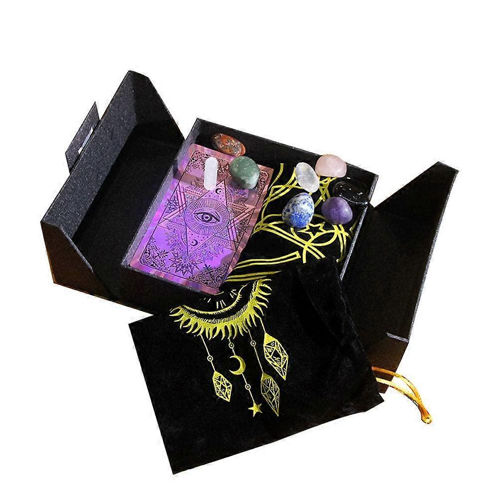 Gold Foil Tarot Double Door Pink Eye Style 78 Card Deck Guidebook For Beginners Or Experts Party Game Fortune Telling