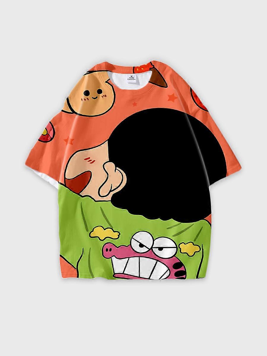 라운드넥 티셔츠, 루즈핏 반팔, JW53