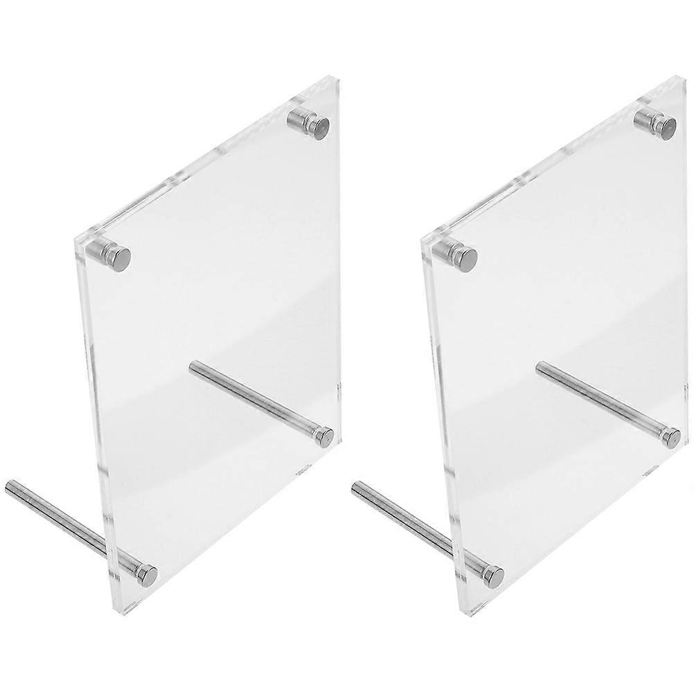Photo Frame Adornment Clear Certificate Frame Desktop Photo Frame for Weddings 2Pcs