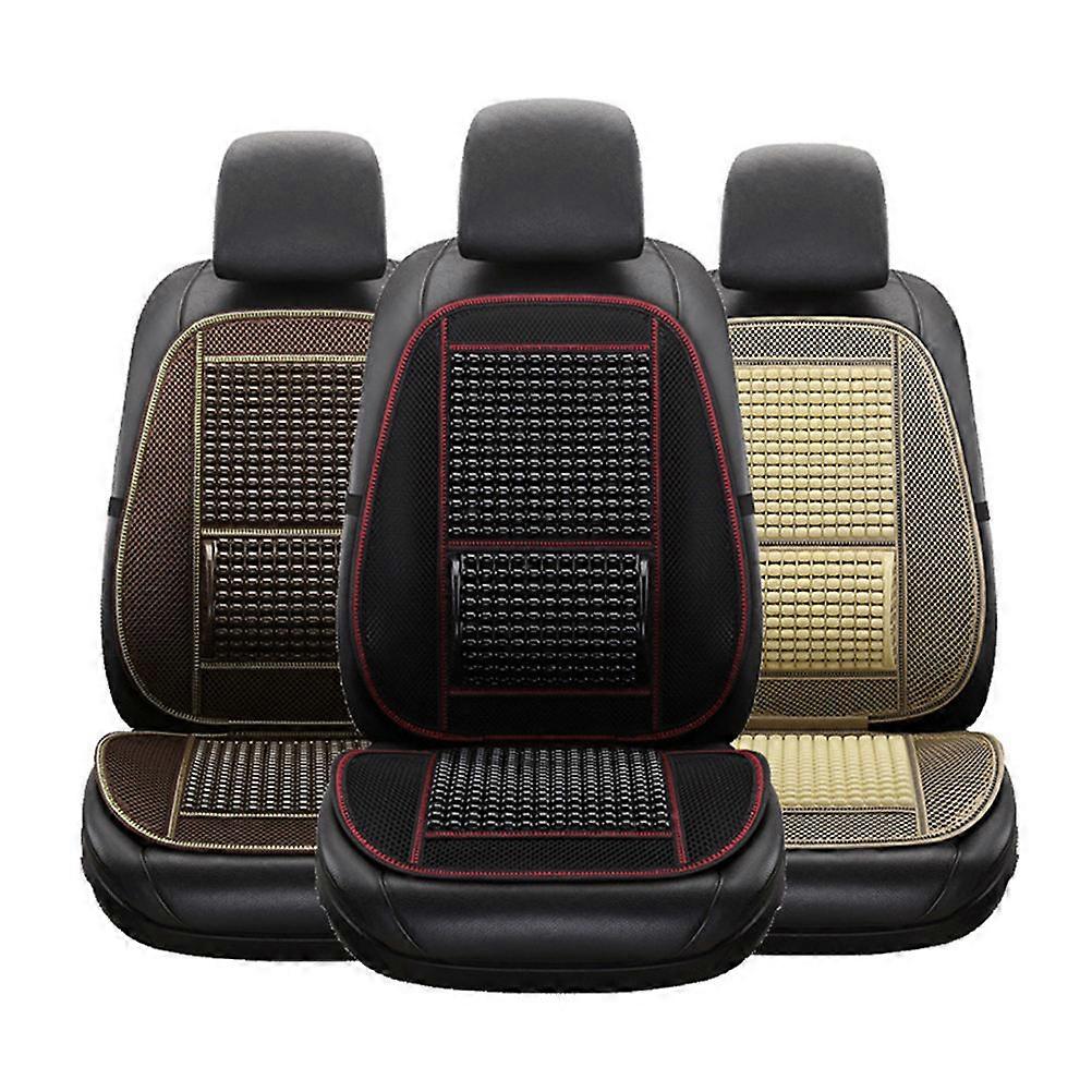 Thickened Car Seat Cushion Ergonomic Design Seat Cover for Drivers Air Circulation Black 1Set