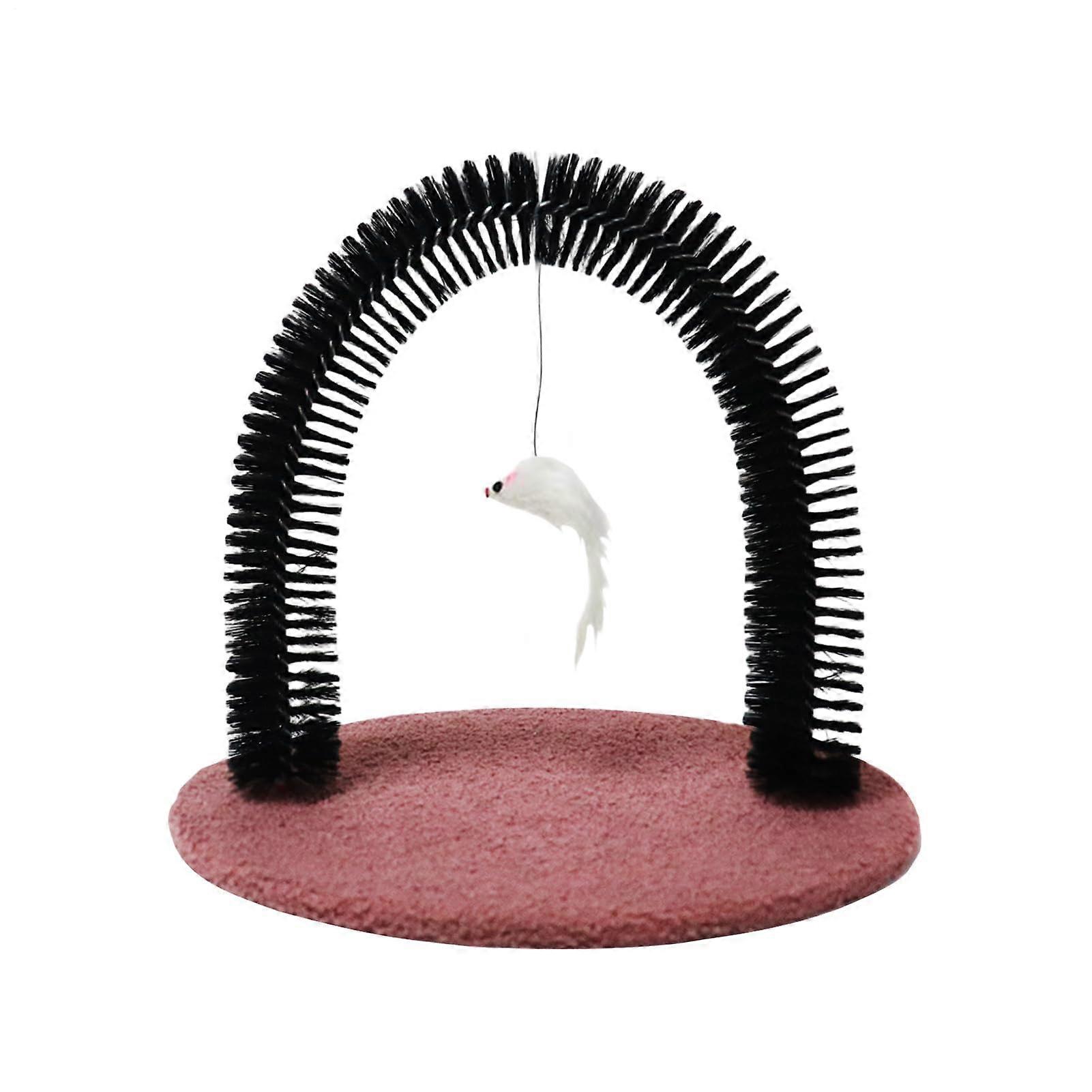 Cat Groomer, Face Scratching Massaging Brush, Ideal for Rabbits, Kittens, Multicoloured Red Brown