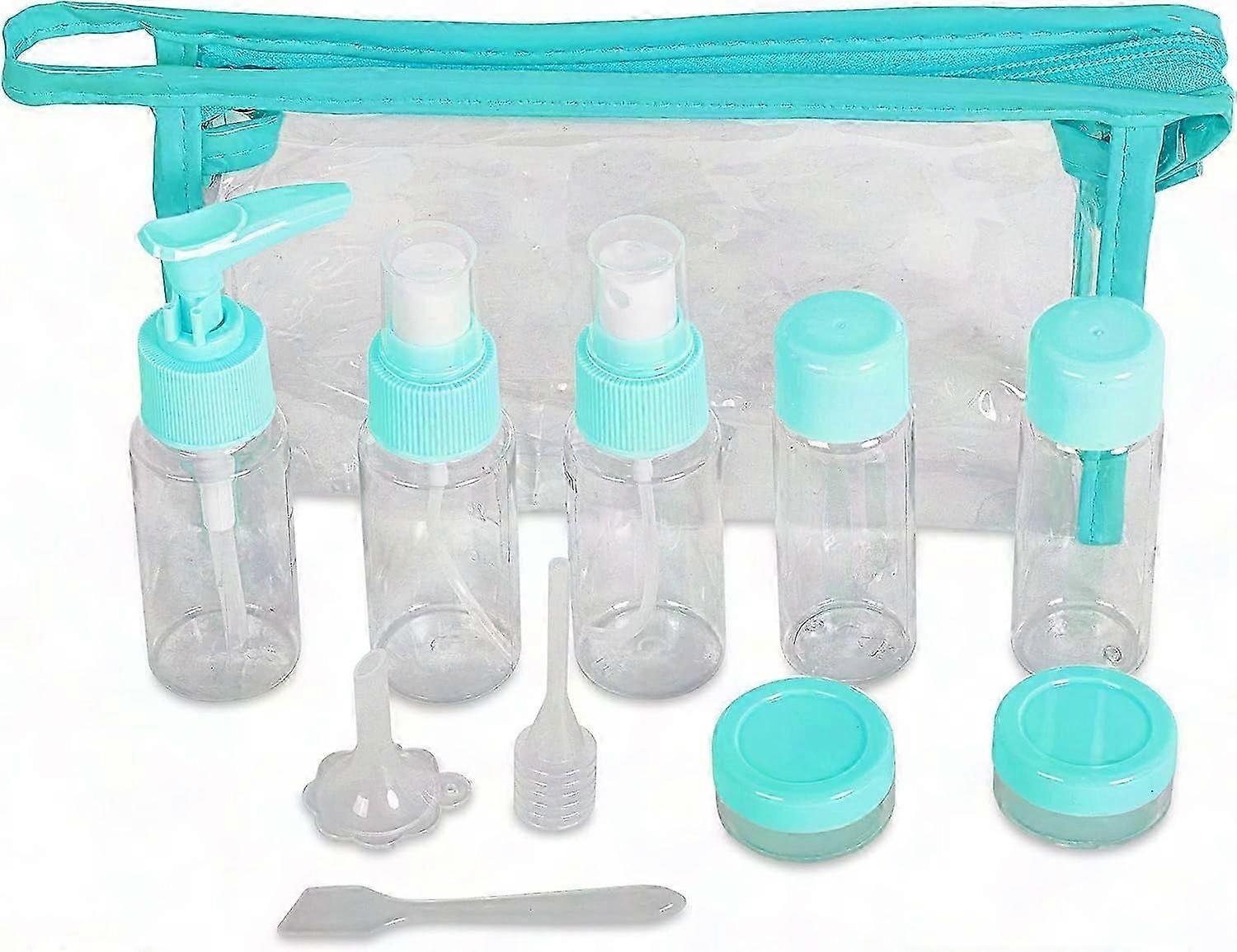 11pcs Leak Proof Travel Bottles Set with Zipper Pouch