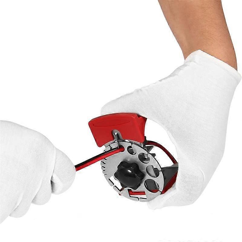 Hand-Joined Quick Wire Stripper and Cable Peeler, Portable Multifunctional Tool for Round and Flat Cables with 10 Spare Components