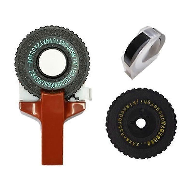 3D Embossing Label Maker, Label Writer + Wheels + Tape Set for MoTex E101