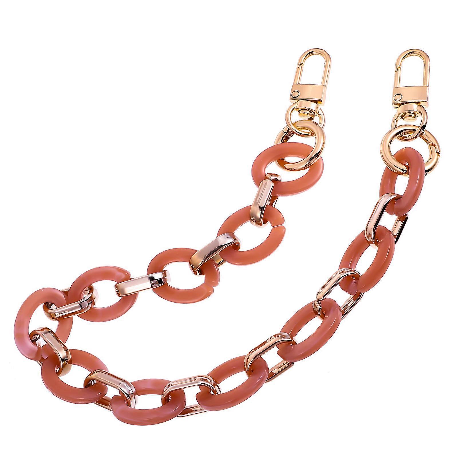 Fashion Resin Bag Chain for Women Purse Making Handle Shoulder Strap Pink Compact